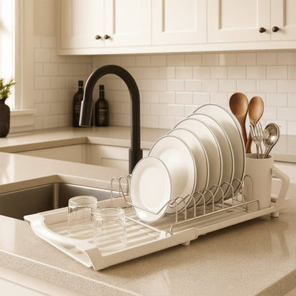 Egouttoir vaisselle extensible plastique et inox 