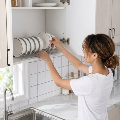 Organisateur cuisine pour bols vertical en inox 